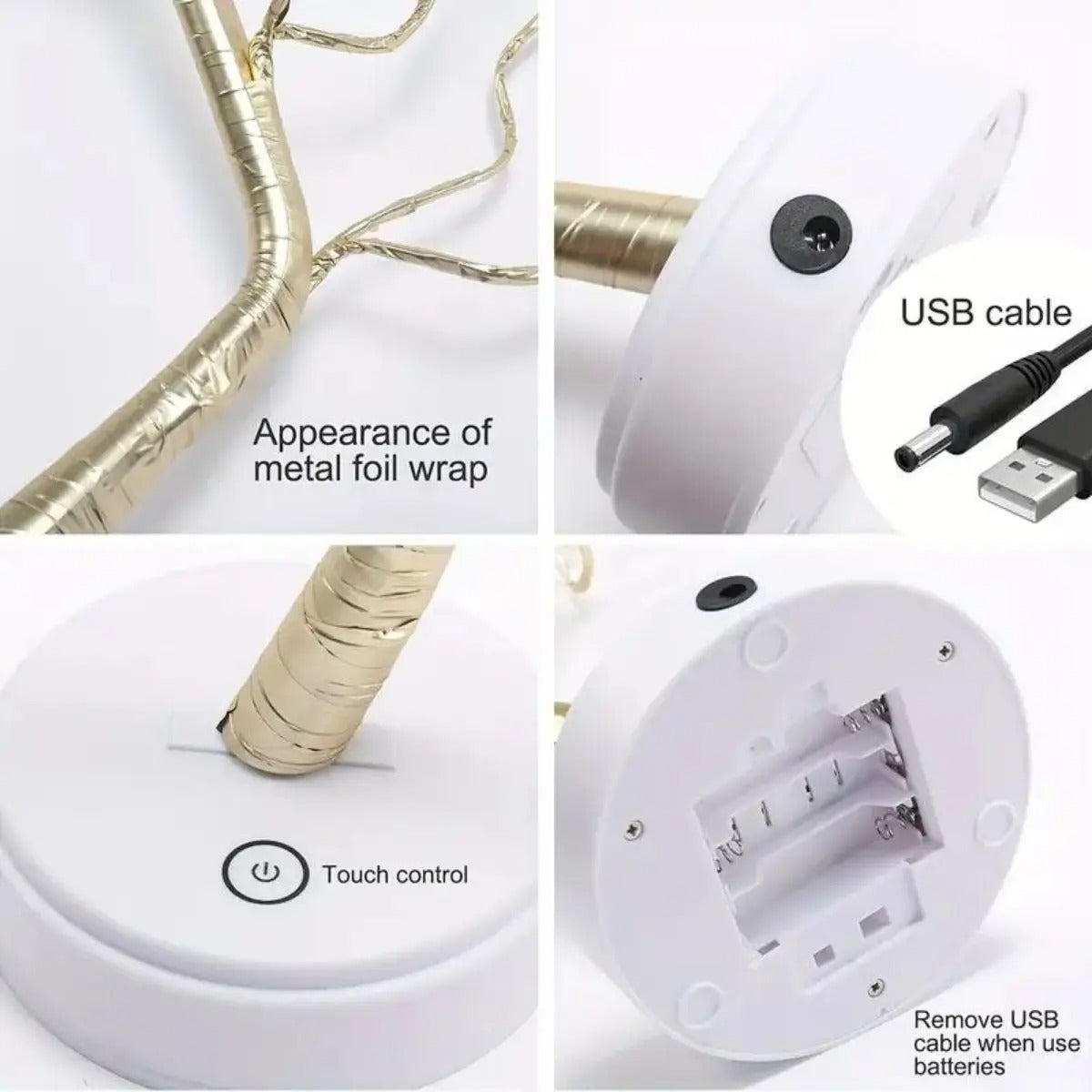Golden Tree Table Night Light