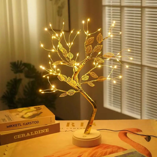 Golden Tree Table Night Light