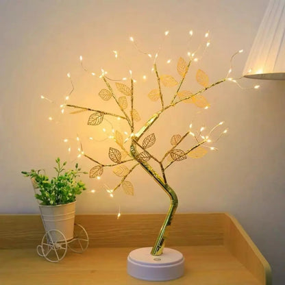 Golden Tree Table Night Light